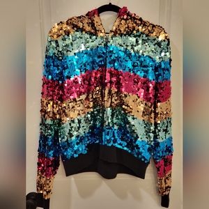Victoria’s Secret Pink Rainbow Bling Fashion show hoodie jacket